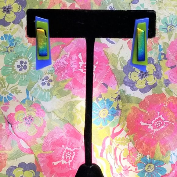 Paula Prager© Original Hand Made Glass Earrings - Picture 7 of 8